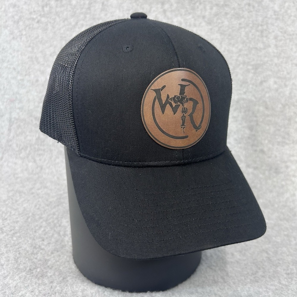 Tattoo Machine Logo WR Black Mesh Trucker Hat Snapback Cap Yupoong Classics